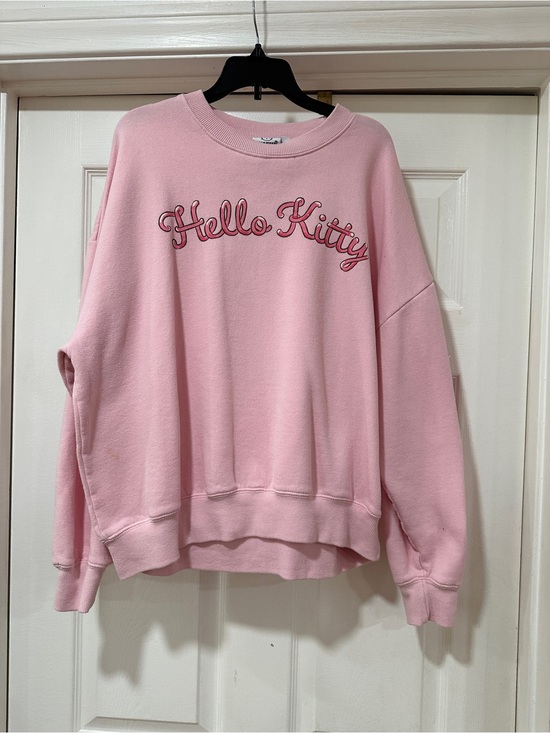 Hello Kitty Sweaters - Hello Kitty Light Pink Graphic Crewneck